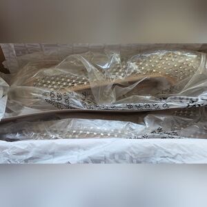 Steve Madden Auden Mesh Rhinestone Flats - Cream